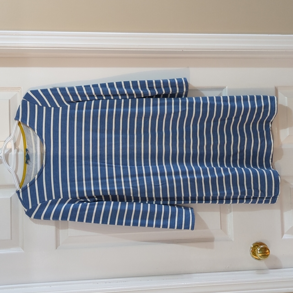 Blue nautical stripe dress